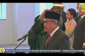 Gubernur BI Perry Warjiyo ucapan sumpah jabatan untuk periode 2023-2028