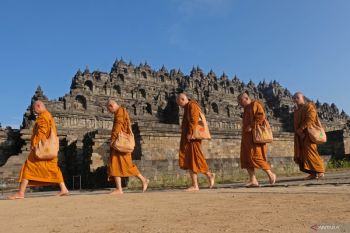 Ritual biksu Thudong, Borobudur steril pengunjung pada 1 Juni pukul 13.00 WIB