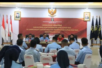 Kemenkumham Sumsel petakan  risiko korupsi dan pencegahannya
