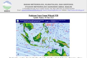 Cuaca NTB diprakirakan hujan ringan