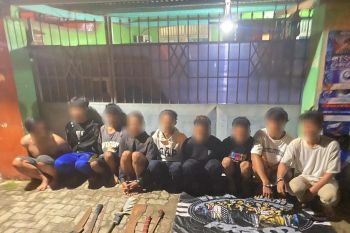 Polda Lampung tangkap sembilan orang geng motor kerap resahkan warga