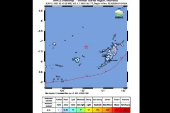 Gempa magnitudo 5,1 guncang wilayah barat laut Tanimbar Maluku