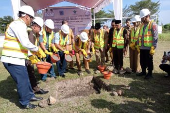 Pembangunan gedung perpustakaan di Jalan Lingkar Selatan Mataram