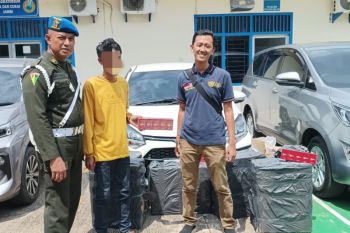 Bea Cukai Jambi amankan puluhan ribui batang rokok ilegal saat hendak diedarkan