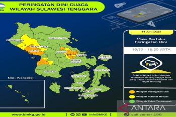 BMKG prediksi potensi hujan turun di wilayah Konawe