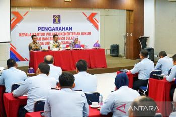 Kakanwil Kemenkumham Sulsel ajak kepala UPT bekerja sesuai SOP