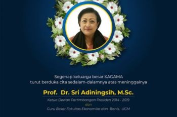 Mantan Ketua Wantimpres Prof. Sri Adiningsih meninggal dunia