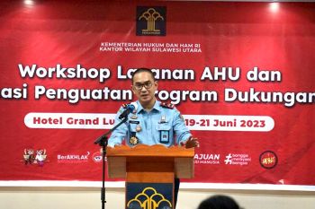 Kemenkumham Sulut gelar workshop AHU wujudkan pelayanan prima