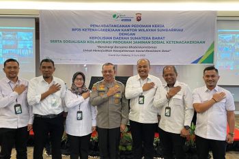 BPJS Ketenagakerjaan jalin kerja sama dengan Polda Sumbar berikan perlindungan pekerja