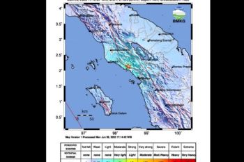 Gempa magnitudo 5,1 guncang wilayah barat daya Humbang Hasundutan Sumatera Utara