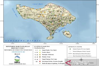 Info BMKG hujan berpeluang turun di Bali saat puncak kemarau