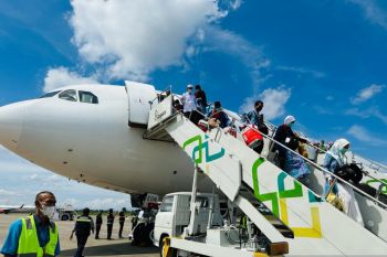 Rombongan haji Kloter 2 Embarkasi Banjarmasin-Kalsel tiba di Tanah Air