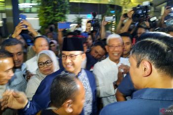AHY jemput Anies Baswedan yang baru pulang dari Tanah Suci