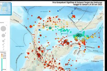 813 gempa bumi terjadi di Sulawesi Tengah dari Januari sampai Juni