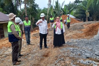 Bupati Pesisir Selatan tinjau pembangunan ruas jalan di Batu Bakawik