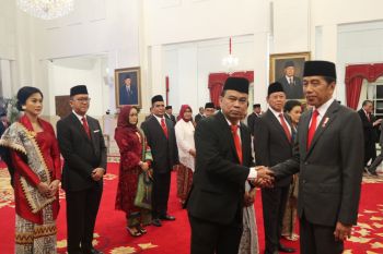 Presiden Jokowi melantik Budi Arie Setiadi sebagai Menkominfo
