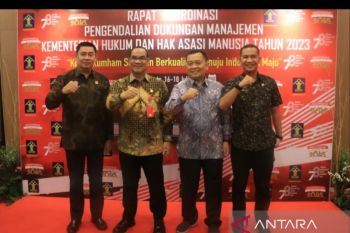 Kakanwil Kemenkumham Sumsel ikuti rakor pengendalian dukungan manajemen