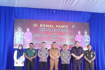 Bupati Solok hadiri serah terima jabatan Kapolres Solok Arosuka