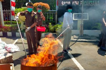 Kejari Manado musnahkan ribuan babuk perkara pidana