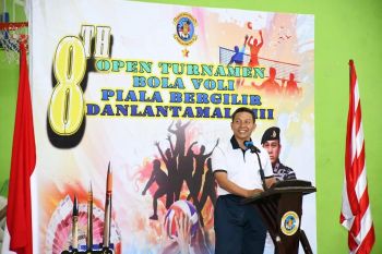 20 Tim Mengikuti Open Turnamen Bola Voli Pria Danlantamal XIII Cup