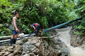 Satgas Pamtas RI-PNG normalisasi sumber air bersih di Skouw Jayapura