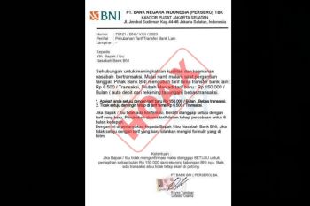 BNI berikan cara menghindari modus penipuan kenaikan biaya transaksi
