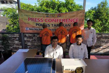 Polres Tarakan Tangkap Tiga Pelaku Pencuri Panel Surya Penerangan Jalan