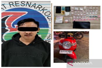 Satresnarkoba Banjarmasin ringkus pengedar puluhan gram sabu dan 100 butir lebih ekstasi