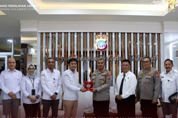 KPU Sulut koordinasi dengan Polda pelaksanaan tahapan pemilu