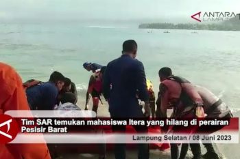 Tim SAR temukan mahasiswa Itera yang hilang di perairan Pesisir Barat