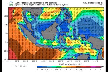 BMKG: Waspadai gelombang tinggi hingga empat meter di beberapa perairan Indonesia