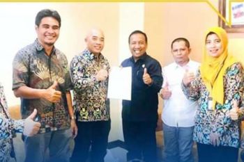 Pemkab Sumbawa Barat menerima Izin penggunaan lahan Bendungan Tiu