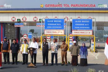 Presiden Jokowi resmikan Jalan Tol Bocimi Seksi II Cigombong - Cibadak