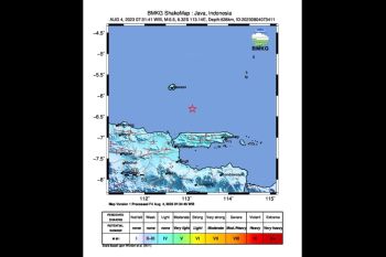 Gempa guncang timur Laut Bangkalan Jatim