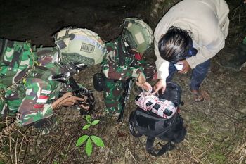 Satgas Pamtas RI gagalkan penyelundupan 10 kg sabu dari Malaysia