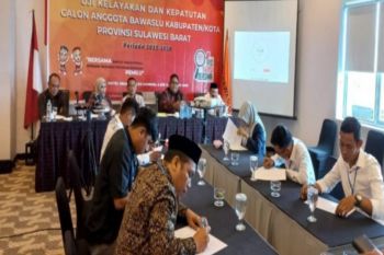 40 calon anggota Bawaslu Sulbar mengikuti uji kelayakan dan kepatutan