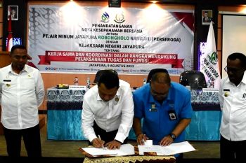 Pemkab Jayapura sambut baik kerja sama PT.Air Minum Robongholo-Kejari