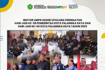 Rektor UMPR hadiri peringatan HUT Kota Palangka Raya dan HUT Pemkot Palangka Raya