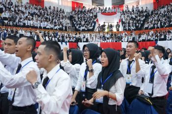 Antusiasme mahasiswa baru Unila meriahkan PKKMB 2023