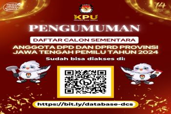 Ini daftar calon sementara (DCS) anggota DPRD Jateng, masyarakat bisa beri masukan atau tanggapan