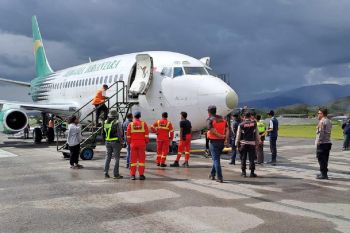 Polres Jayawijaya tangani kecelakaan pesawat kargo di bandara Wamena