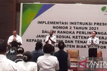 Pemkab Biak-BPJAMSOSTEK sosialisasi jaminan peserta di satuan pendidikan