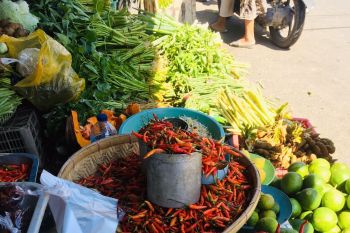 Harga bahan pokok di pasaran Kota Palu kini stabil