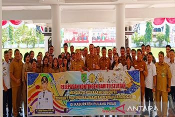 Kontingen Barsel diharapkan mampu tampil maksimal di Pesparawi Kalteng