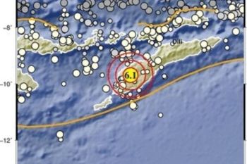 Info gempa bumi magnutudo 6,1 guncang Pulau Timor