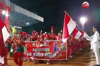 Kontingen Barsel ikuti defile pembukaan Porprov XII Kalteng