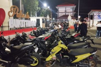Razia knalpot bising, Polresta Bukittinggi amankan puluhan ranmor