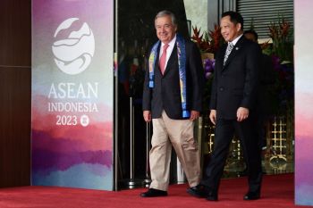 Sekjen Guterres tiba di Indonesia menghadiri KTT Ke-13 ASEAN-PBB
