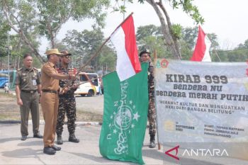 Pj Gubernur Babel lepas peserta kirab bendera NU dan merah putih