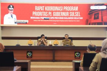Pj Gubernur Sulsel kumpulkan OPD guna percepat delapan program prioritas
